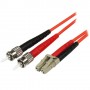 StarTech.com Cavo patch duplex in fibra multimodale 50/125 1 m LC - ST (50FIBLCST1)