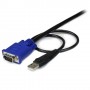 StarTech.com Cavo KVM USB ultra-sottile 2 in 1 4,5 m (SVECONUS15)