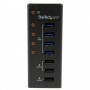 StarTech.com Hub USB 3.0 alimentato a 4 porte con 3 porte di ricarica USB dedicate (2 x 1A e 1 x 2A) - Box esterno  (ST4300U3C3)