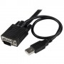 StarTech.com Switch Commutatore KVM USB VGA a 2 porte - Alimentato via USB con pulsante di commutazione a distanza (SV211USB)