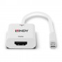 Lindy 41069 cavo e adattatore video Mini DisplayPort HDMI tipo A (Standard) Bianco (41069-LND)