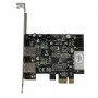 StarTech.com Adattatore scheda SuperSpeed USB 3.0 con 2 porte PCI Express (PCIe) con UASP - Alimentazione LP4 (PEXUSB3S25)