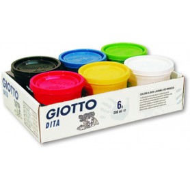 SUPER COLORI A DITA GIOTTO BEBE' 150ML PZ.4 - TEMPERA A DITA