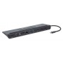 Manhattan 153478 replicatore di porte e docking station per notebook Nero (153478)