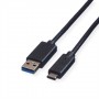 ROLINE 11.02.9011 cavo USB 1 m USB 3.2 Gen 1 (3.1 Gen 1) USB A USB C Nero (11.02.9011)