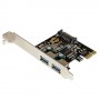StarTech.com Scheda controller USB SuperSpeed 3.0 PCIe PCI Express a 2 porte con alimentazione SATA (PEXUSB3S23)