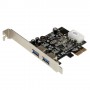 StarTech.com Adattatore scheda SuperSpeed USB 3.0 con 2 porte PCI Express (PCIe) con UASP - Alimentazione LP4 (PEXUSB3S25)