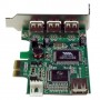 StarTech.com Scheda Pci Express basso prfilo con 4 porte USB 2.0 ad alta velocità (PEXUSB4DP)