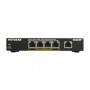 Netgear GS305Pv2 Non gestito Gigabit Ethernet (10/100/1000) Supporto Power over Ethernet (PoE) Nero (GS305P-200PES)