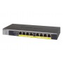 Netgear GS108LP Non gestito Gigabit Ethernet (10/100/1000) Supporto Power over Ethernet (PoE) 1U Nero, Grigio (GS108LP-100EUS)