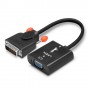 Lindy 38189 cavo e adattatore video 0,1 m DVI-D VGA (D-Sub) Nero (38189)