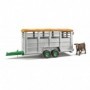 BRUDER Livestock trailer with 1 cow (02227)