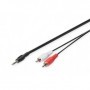 Digitus 2.5m, 3.5mm/2xRCA cavo audio 2,5 m Nero (DB-510300-025-S)