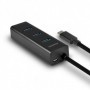 Axagon HUE-S2C hub di interfaccia USB 3.2 Gen 1 (3.1 Gen 1) Type-A 5000 Mbit/s Nero (HUE-S2C)