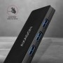 Axagon HUE-G1C hub di interfaccia USB 3.2 Gen 1 (3.1 Gen 1) Type-C 5000 Mbit/s Nero (HUE-G1C)