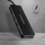 Axagon HUE-G1C hub di interfaccia USB 3.2 Gen 1 (3.1 Gen 1) Type-C 5000 Mbit/s Nero (HUE-G1C)