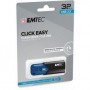 Emtec B110 Click Easy 3.2 unità flash USB 32 GB USB tipo A 3.2 Gen 2 (3.1 Gen 2) Nero, Blu (ECMMD32GB113)