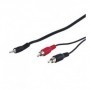 Goobay AVK 118-500 5.0m cavo audio 5 m 3.5mm 2 x RCA Nero (50195)