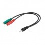 Goobay AVK 417-0030 0.3m cavo audio 0,3 m 3.5mm 2 x 3.5mm Nero, Verde, Rosso (50467)