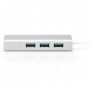 Digitus DA-70255 hub di interfaccia USB 3.2 Gen 1 (3.1 Gen 1) Type-C 1000 Mbit/s Grigio, Bianco (DA-70255)